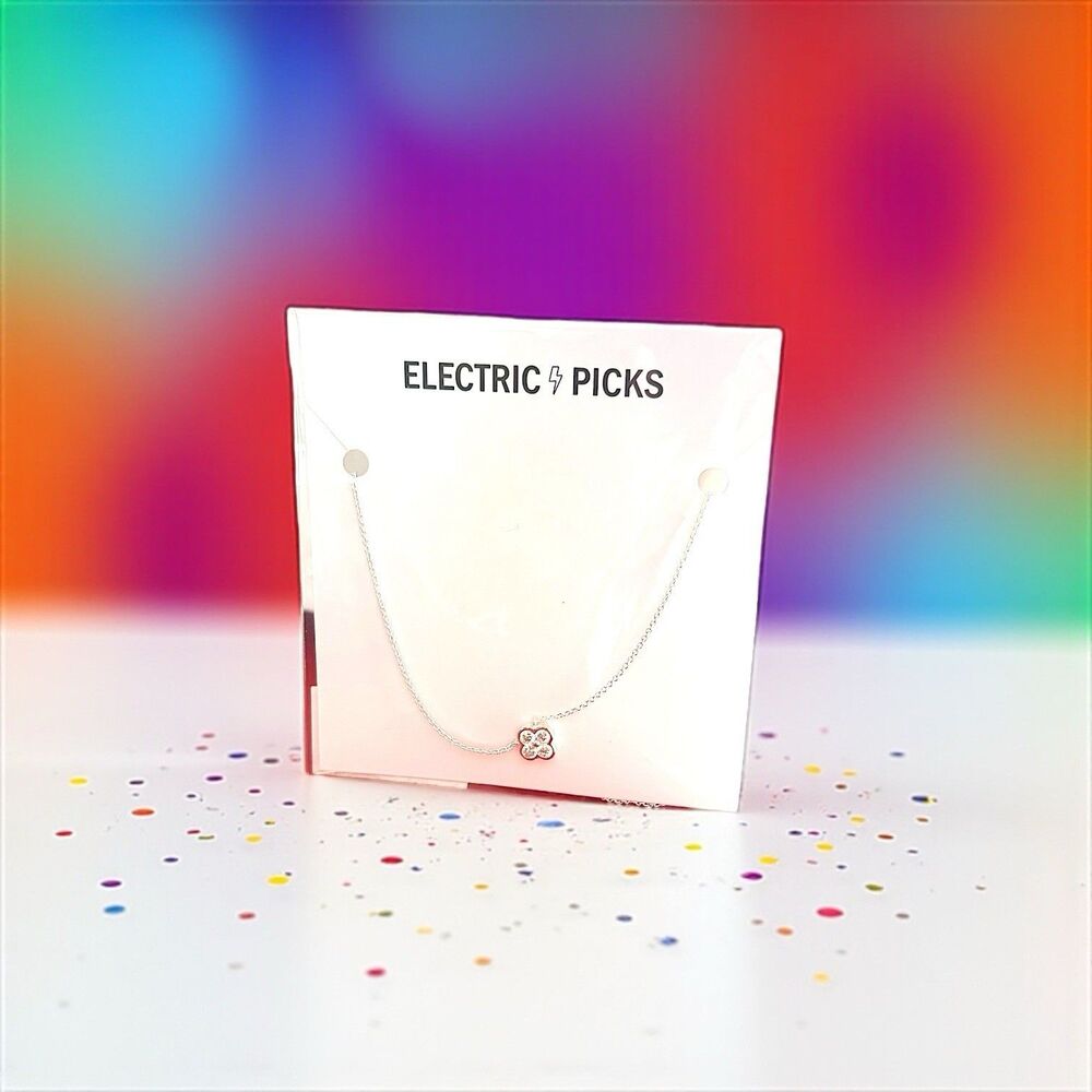 Electric Picks Camilla Necklace Sterling Silver Color New
